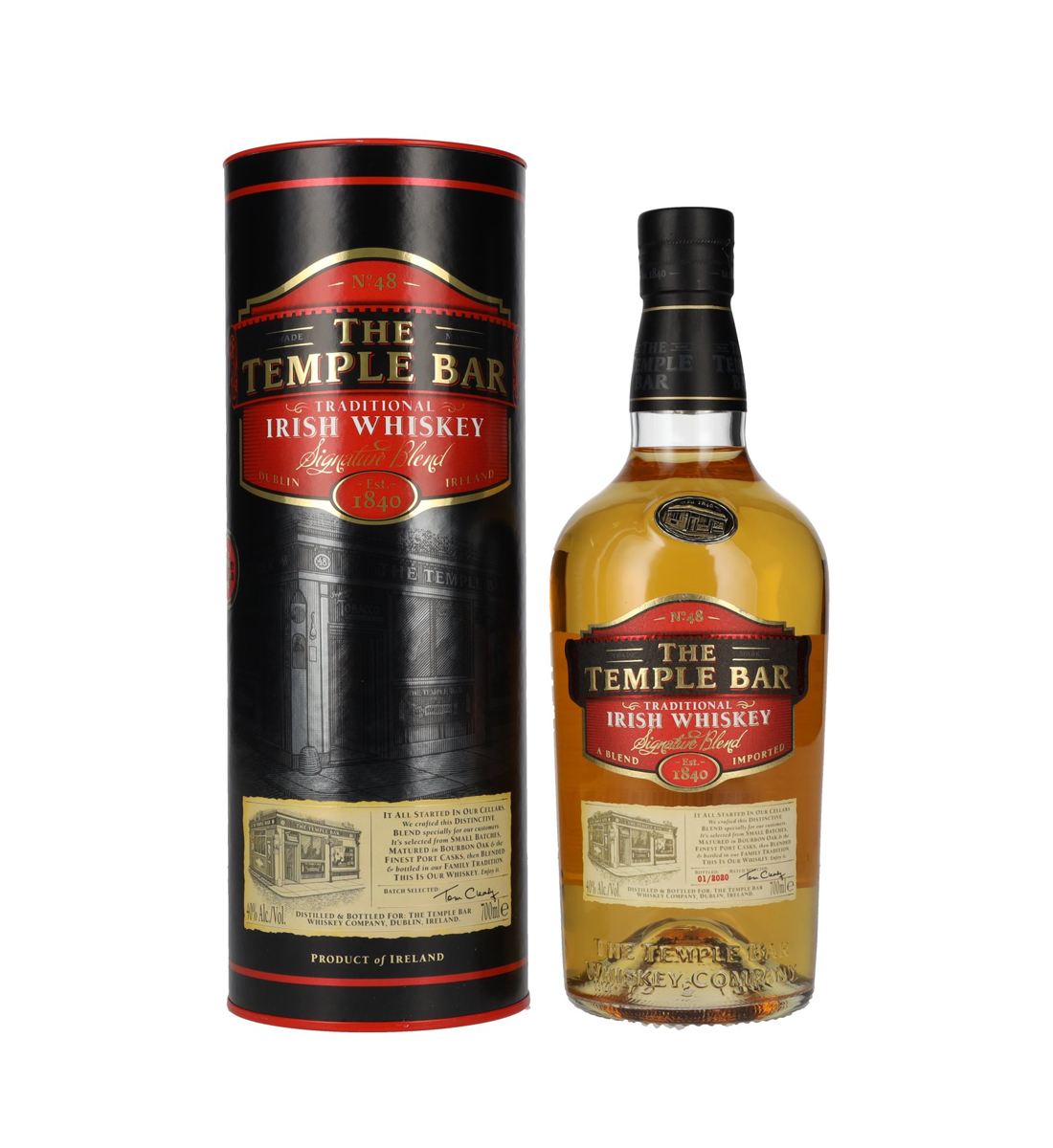 The Temple Bar Signature Blended Irish Whiskey 0.7L