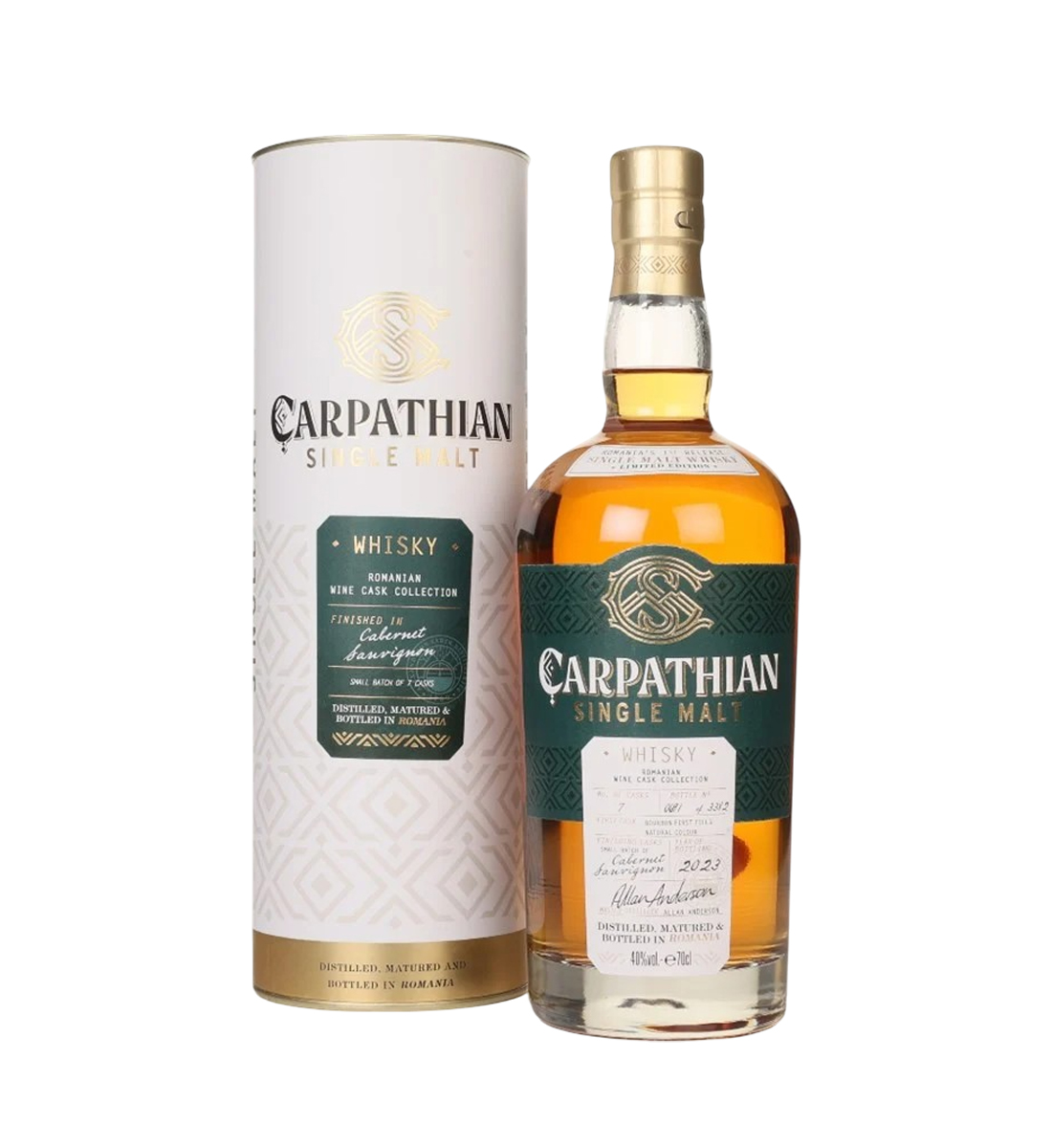 Alexandrion Carpathian Single Malt Whisky Romanian Wine Cask Collection Cabernet Sauvignon 0.7L