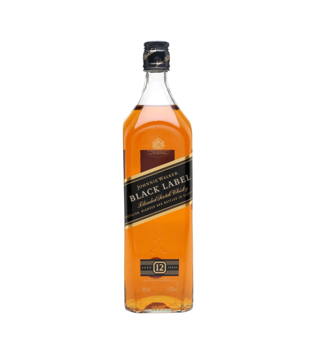 Johnnie Walker Black Label 12 ani Blended Scotch Whisky 1L