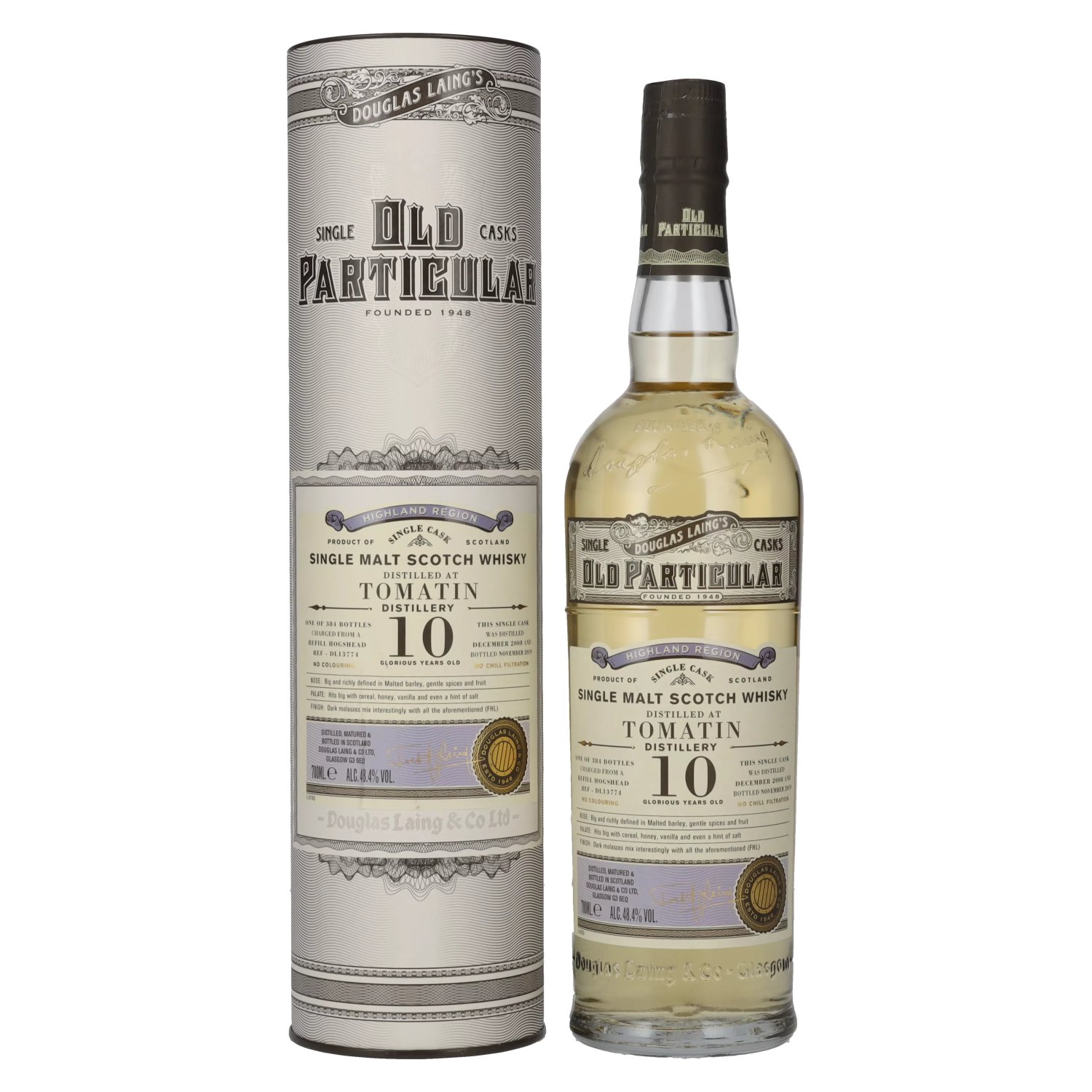 Douglas Laing Old Particular Tomatin 10 Ani Single Cask Highland Single Malt Scotch Whisky 0.7L