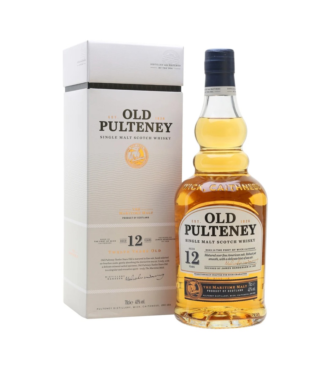 Old Pulteney 12 ani Highland Single Malt Scotch Whisky 0.7L