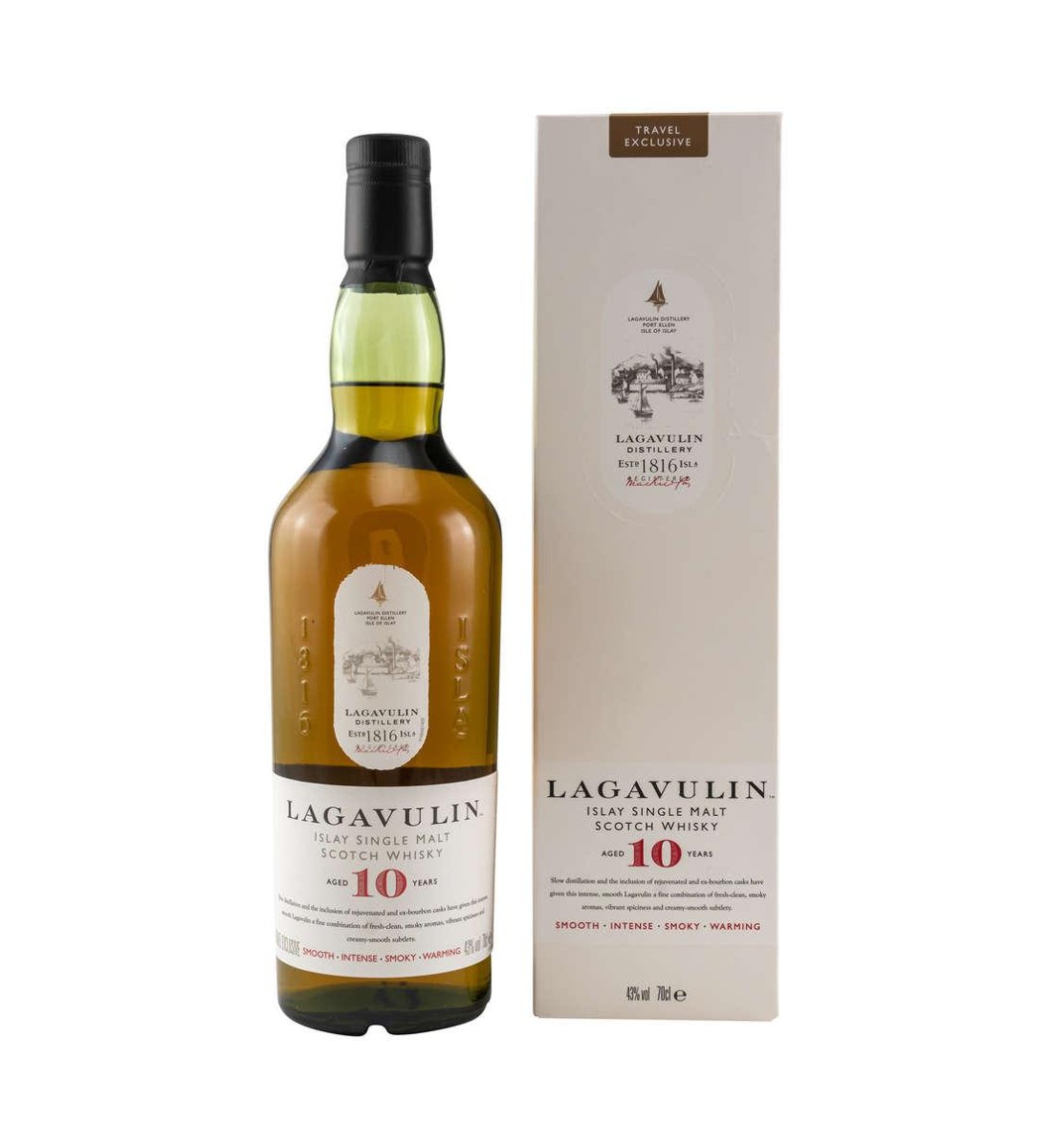 Lagavulin 10 ani Islay Single Malt Scotch Whisky 0.7L