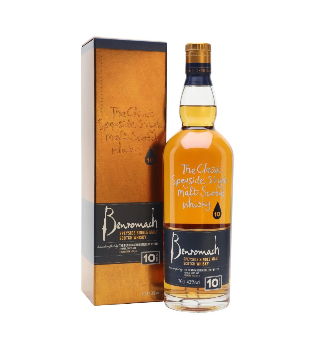 Benromach 10 ani Speyside Single Malt Scotch Whisky 0.7L