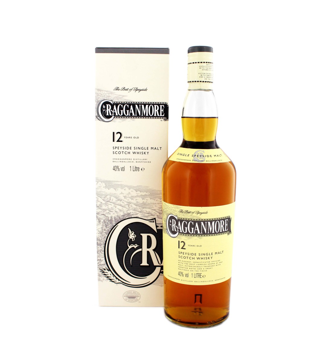 Cragganmore 12 ani Speyside Single Malt Scotch Whisky 1L