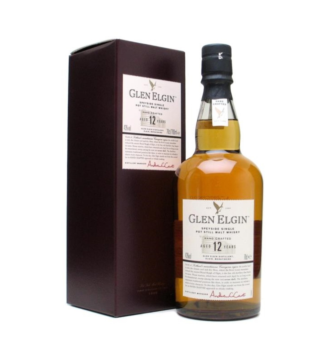 Glen Elgin 12 ani Speyside Single Malt Scotch Whisky 0.7L