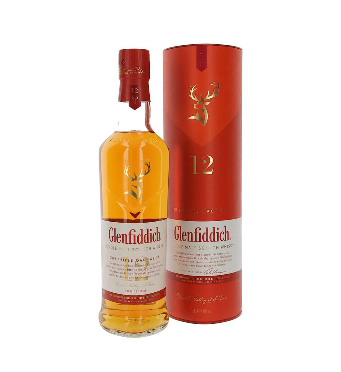 Glenfiddich Triple Oak 12 ani Cutie Speyside Single Malt Scotch Whisky 0.7L